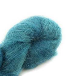 Cowgirl Blues Fluffy Mohair Solids Håndfarvet 17-Guinea Fowl