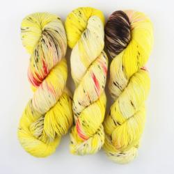 Cowgirl Blues Proper Sock gradient hand dyed Big Yellow Taxi