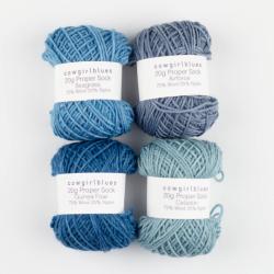 Cowgirl Blues Proper Sock minis solid 20g