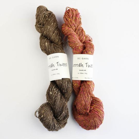 BC Garn Tussah Tweed Colori fuori produzione brown-pink-fantasie