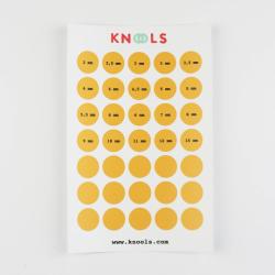 Knools Needle Size Sticker Sticker mit Nadelgrößen