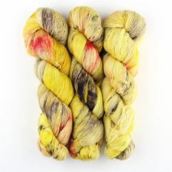 Cowgirl Blues Merino single lace gradient Teint à la main Big Yellow Taxi